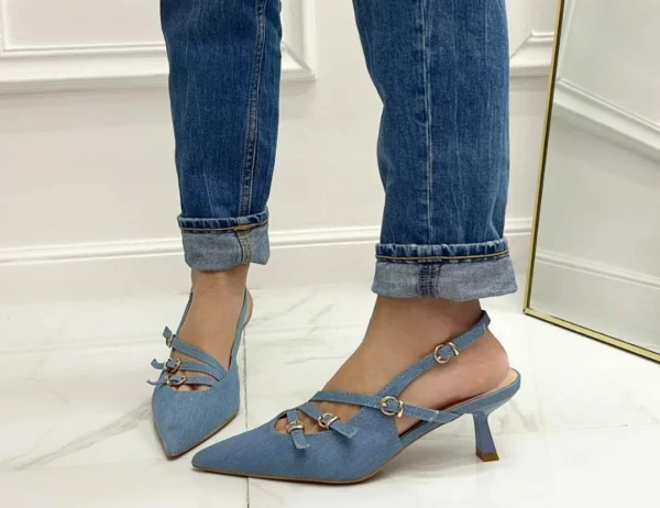 SLINGBACK JANETTE - JEANS - immagine 2