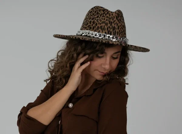 CAPPELLO A TESA LARGA - LEOPARDATO