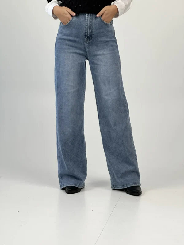 JEANS PALAZZO SEATTLE - DENIM CHIARO - immagine 2