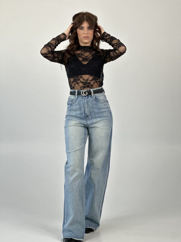 JEANS BRILLANTINI PALAZZO