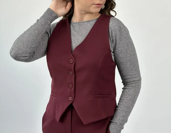 GILET SHARON - BORDEAUX