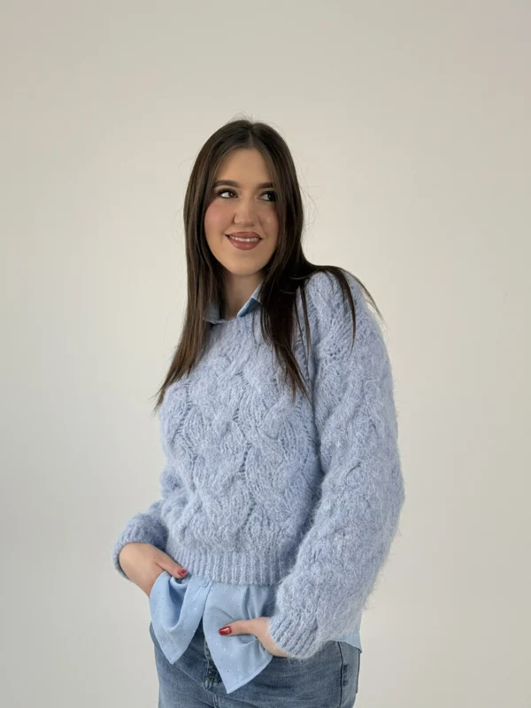 MAGLIONE TRECCE SOFFICI - immagine 11