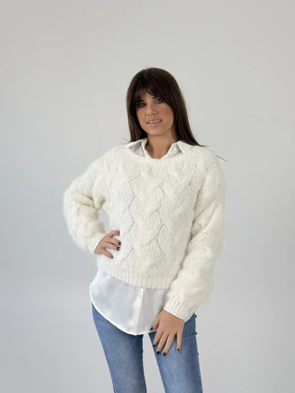 MAGLIONE TRECCE SOFFICI - immagine 6