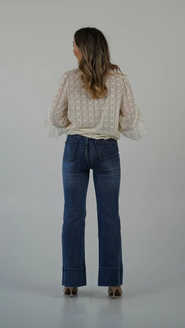 JEANS WIDE LEG RISVOLTO - immagine 3