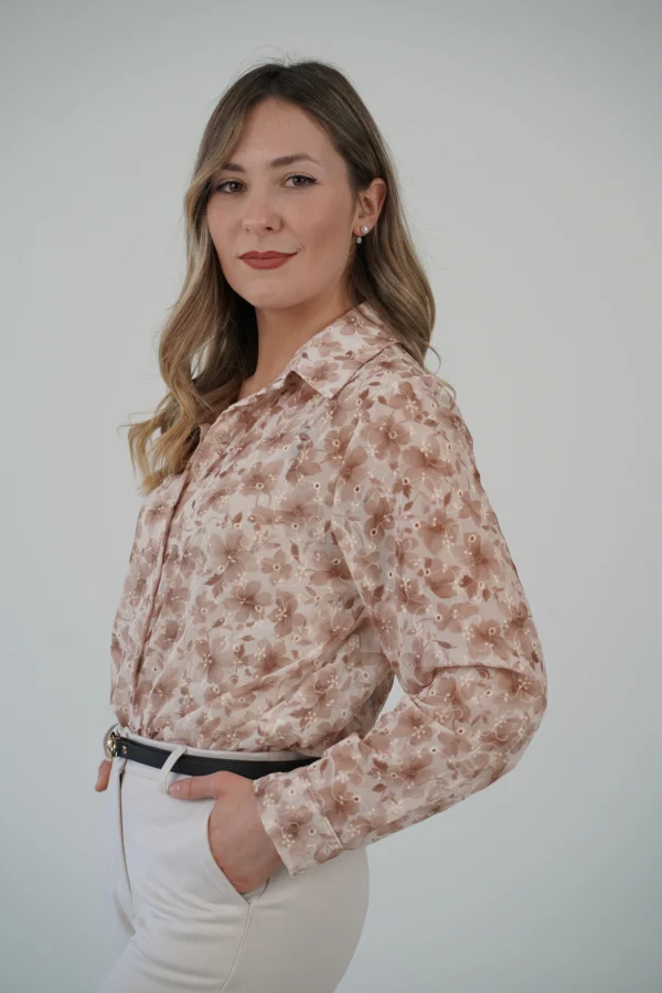 CAMICIA SHELLY - FIORI BEIGE