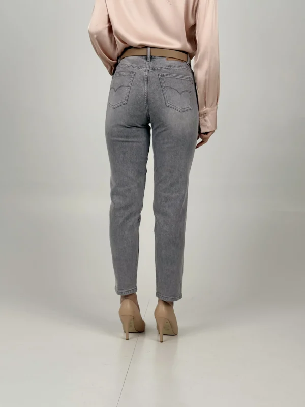 JEANS MOM FIT - DENIM GRIGIO - immagine 4