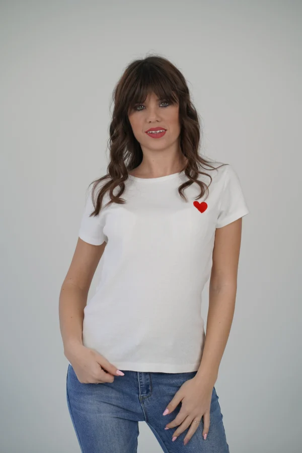 T-Shirt Cuoricino Rosso