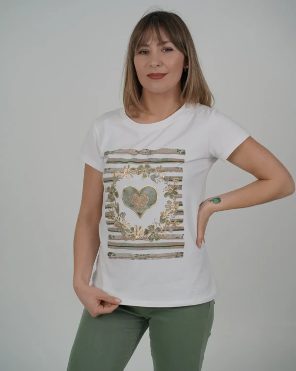 T-Shirt Cuori e Fiori